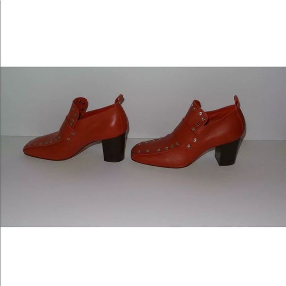 CELINE SOFT LEATHER PUMP 70 STUD DETAIL LOAFERS - Picture 4 of 11